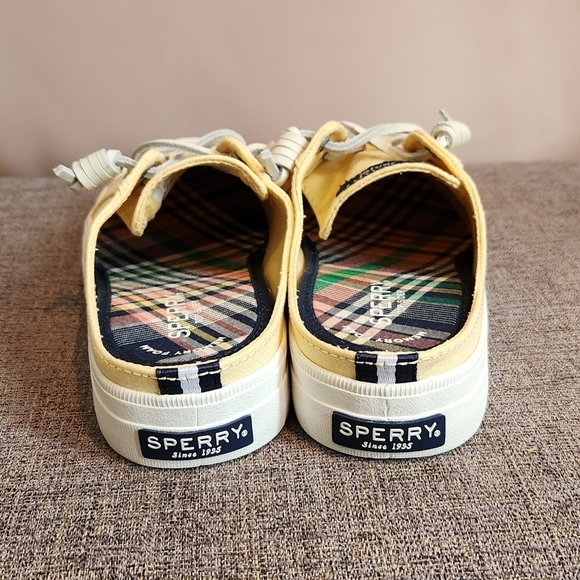SPERRY NIB Crest Vibe Chambray Yellow Mules/slip ons SIZE 6 - Picture 7 of 8